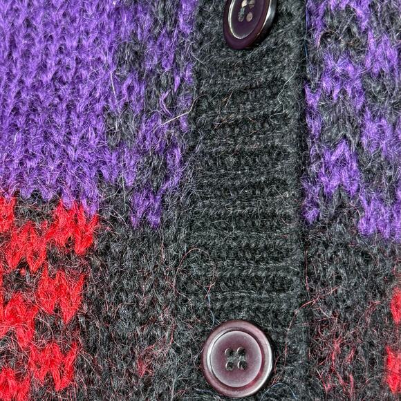Vintage Susan Bristol Mohair Wool Cardigan Sweater Womens Size M - Picture 3 of 9